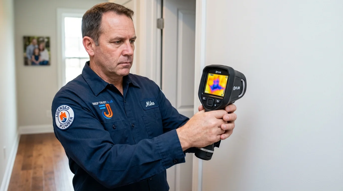 Thermal imaging leak detection by Johns Plumbing LLC in Michigan City